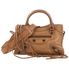 Balenciaga City Classic Studs Handbag Leather Mini