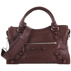 Balenciaga City Giant Brogues Handbag Leather Medium