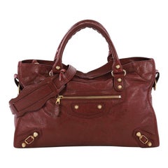 Balenciaga City Giant Studs Bag Leather Medium