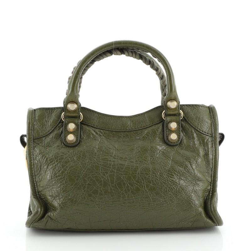 Balenciaga City Giant Studs Bag Leather Mini In Good Condition In NY, NY