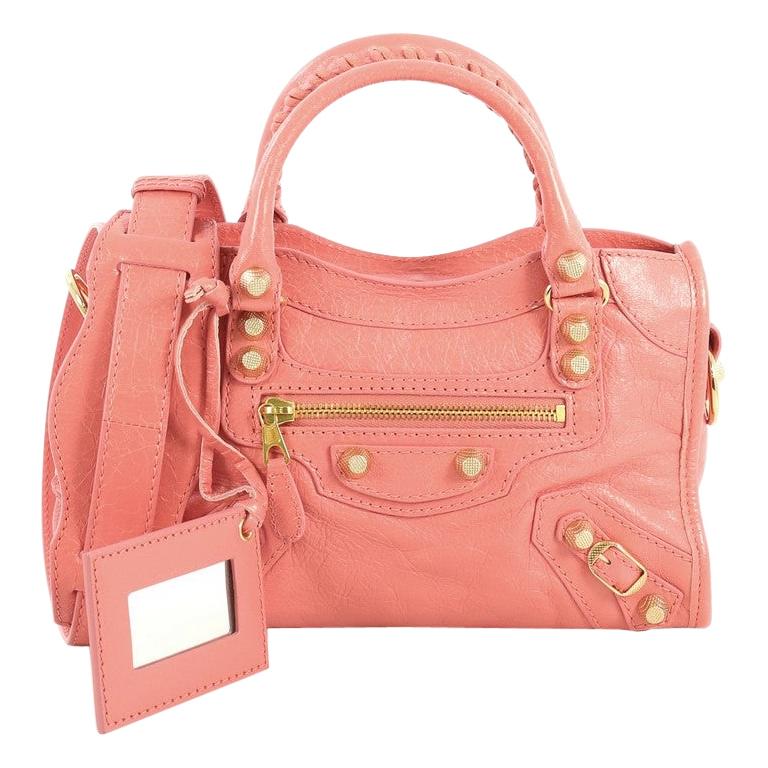 Balenciaga City Giant Studs Bag Leather Mini