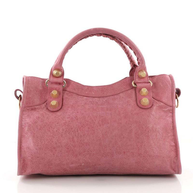 Balenciaga City Giant Studs Handbag Leather Medium In Good Condition In NY, NY