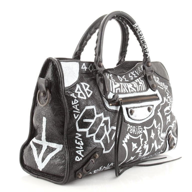 balenciaga city graffiti bag