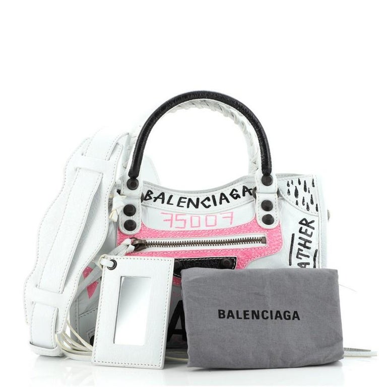 Balenciaga City Graffiti Classic Studs Bag Leather Medium 1BA523K –  Bagriculture