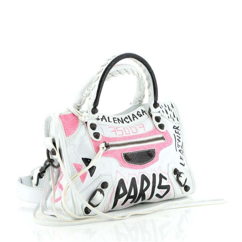 balenciaga city graffiti bag