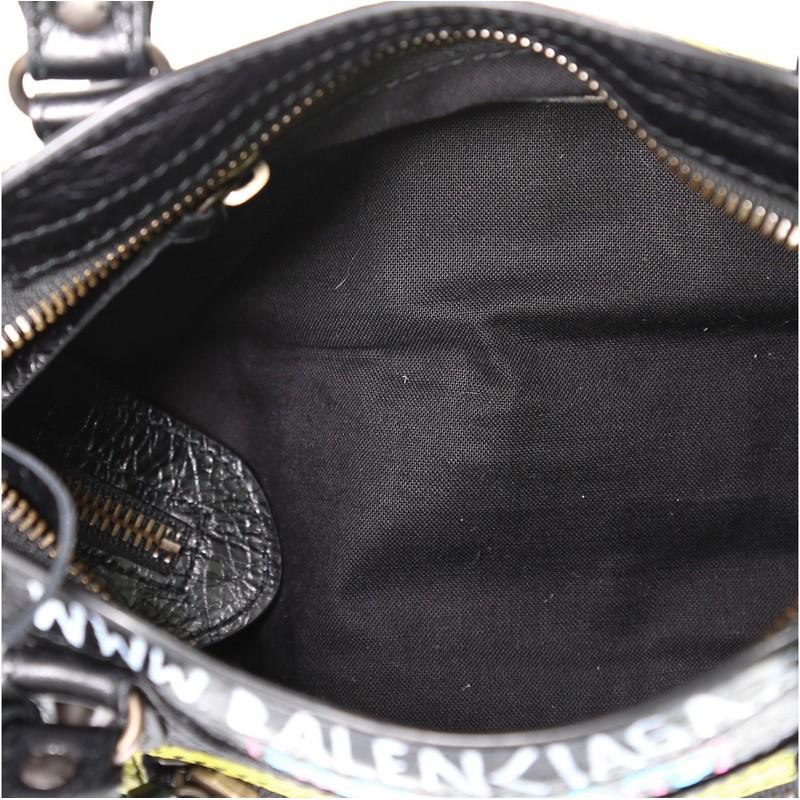 Balenciaga City Graffiti Classic Studs Bag Leather Mini In Good Condition In NY, NY