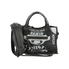 Balenciaga City Graffiti Classic Studs Bag Leather Mini