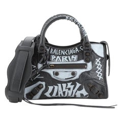 Balenciaga City Graffiti Classic Studs Bag Leather Mini