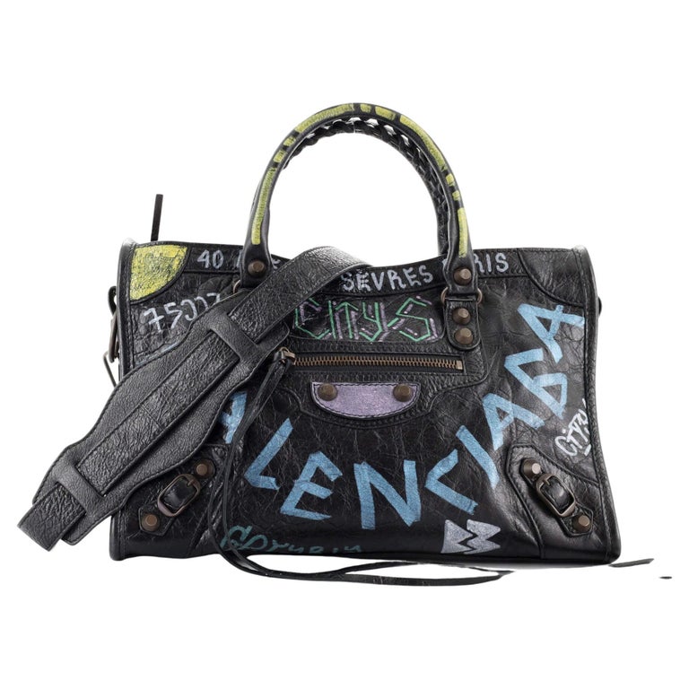 Kan niet lezen of schrijven Nieuwe betekenis varkensvlees Balenciaga City Graffiti Classic Studs Bag Leather Small at 1stDibs Kan niet lezen of schrijven Nieuwe betekenis varkensvlees Balenciaga City Graffiti Classic Studs Bag Leather Small at 1stDibs