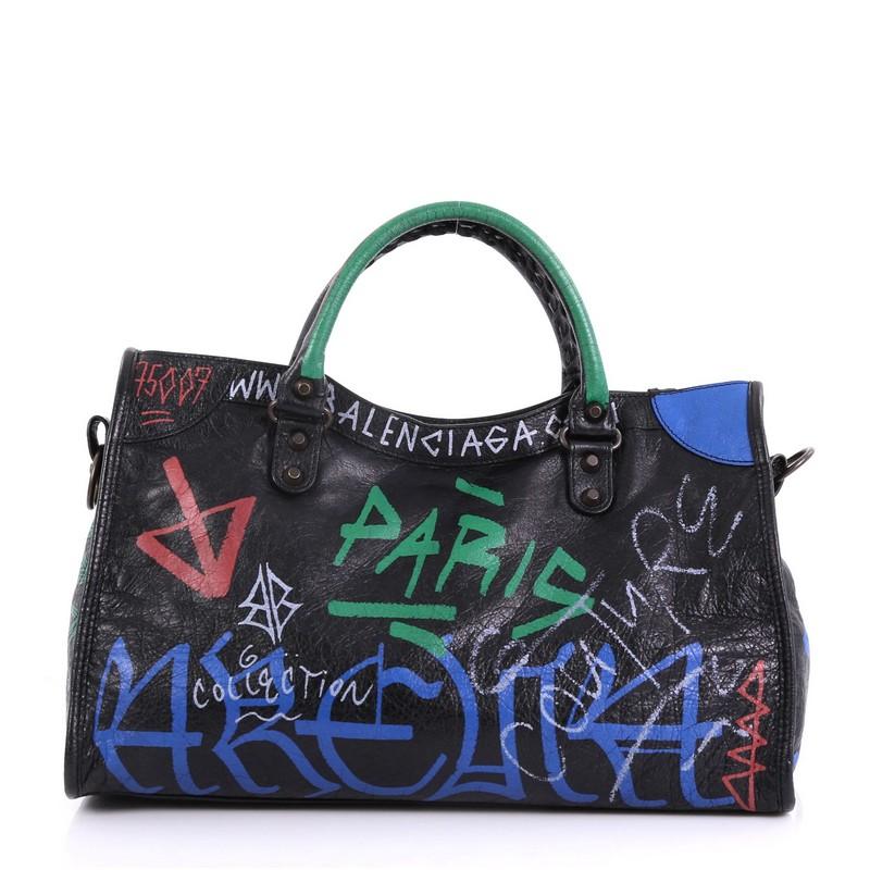 balenciaga city bag graffiti
