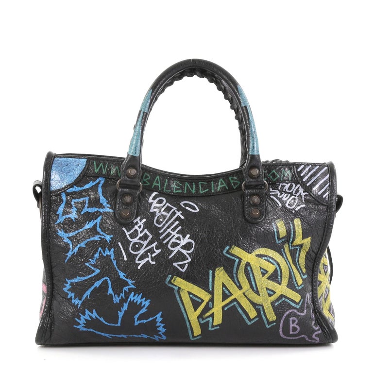 balenciaga graffiti handbag