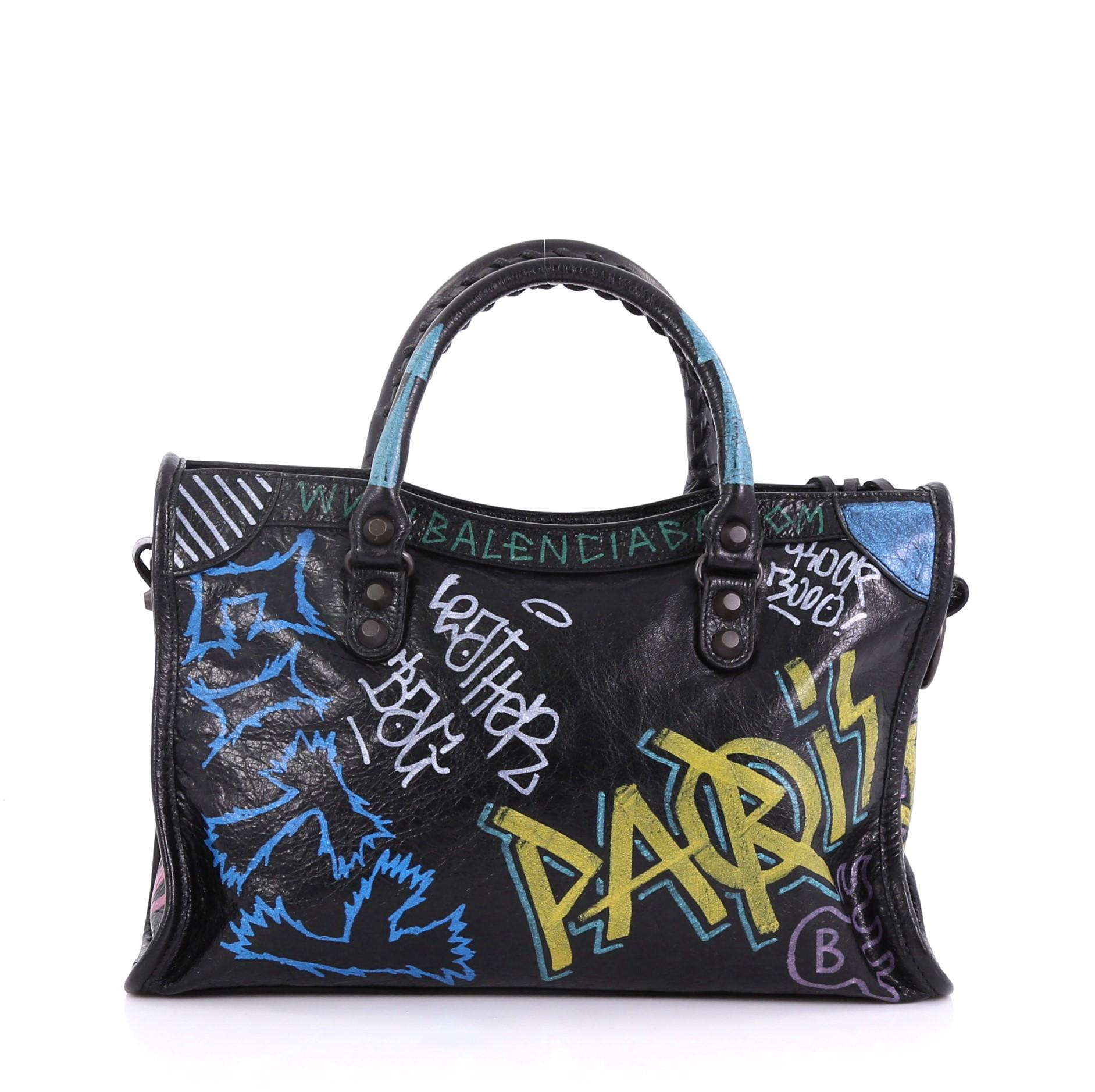 balenciaga graffiti bag small