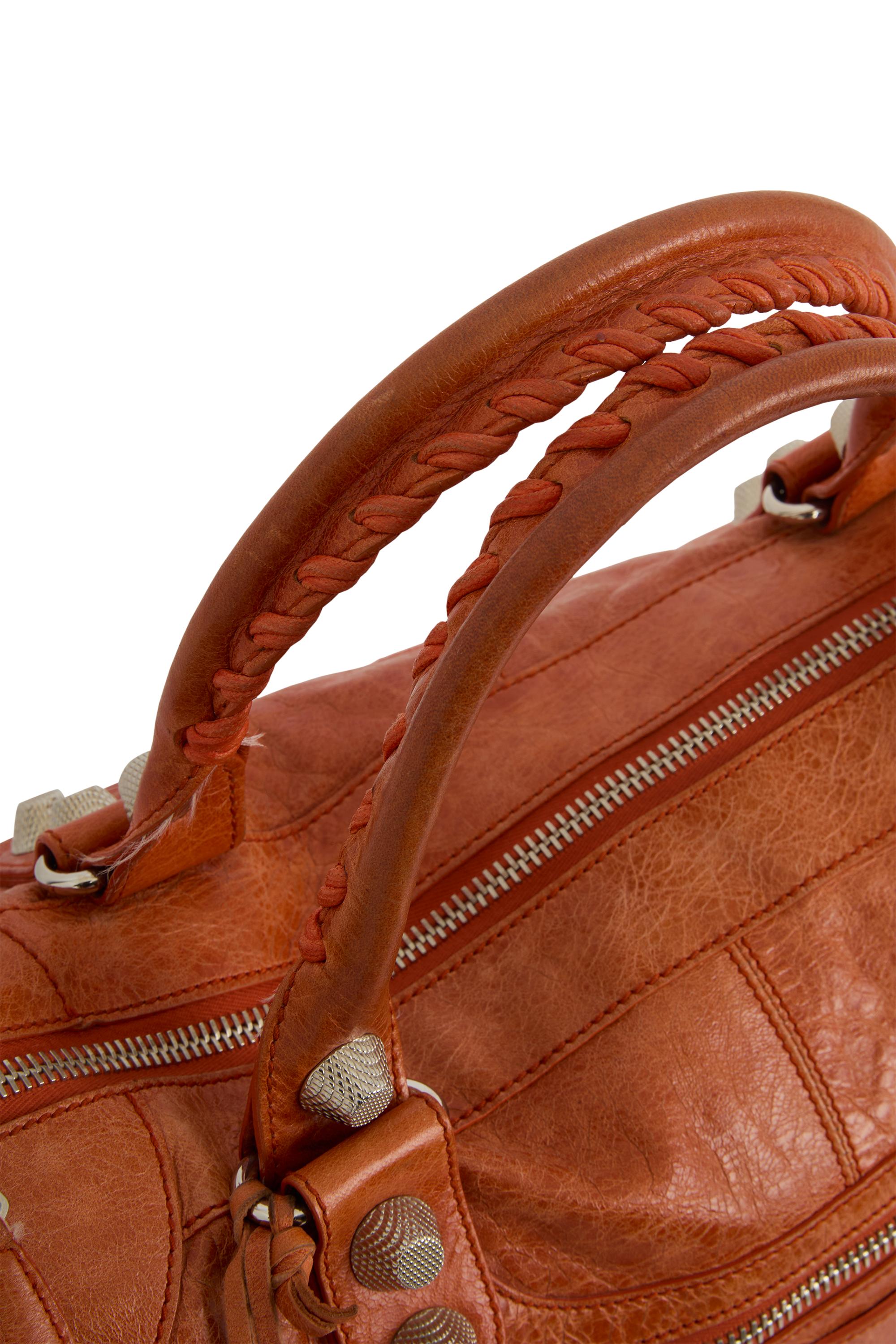 Balenciaga City Medium Sac en cuir orange Excellent état - En vente à London, GB