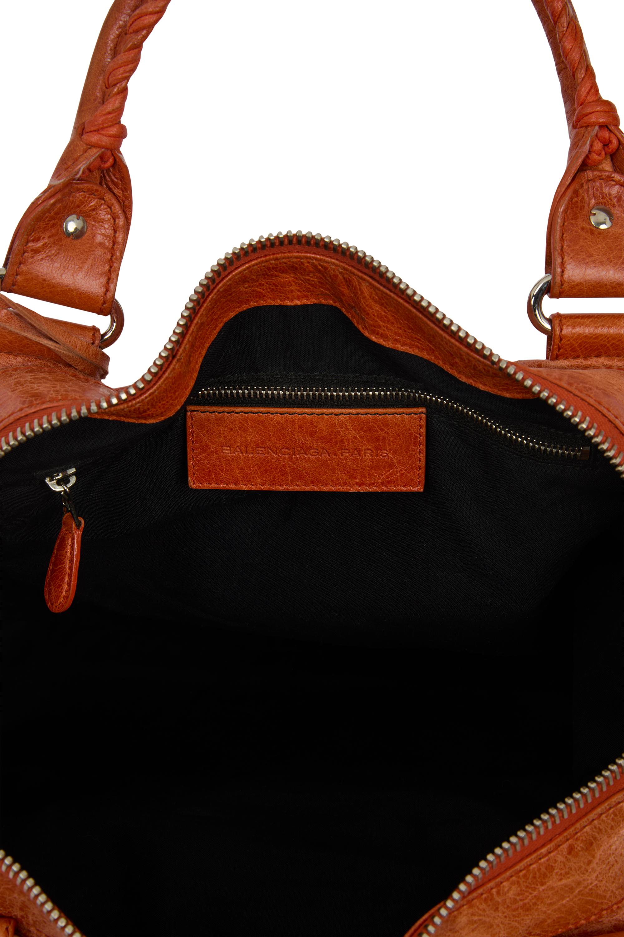 Balenciaga City Medium Sac en cuir orange Unisexe en vente