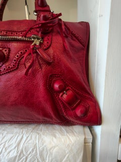 Balenciaga City Tasche mit rotem Griff