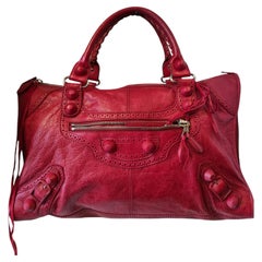 Balenciaga City Tasche mit rotem Griff