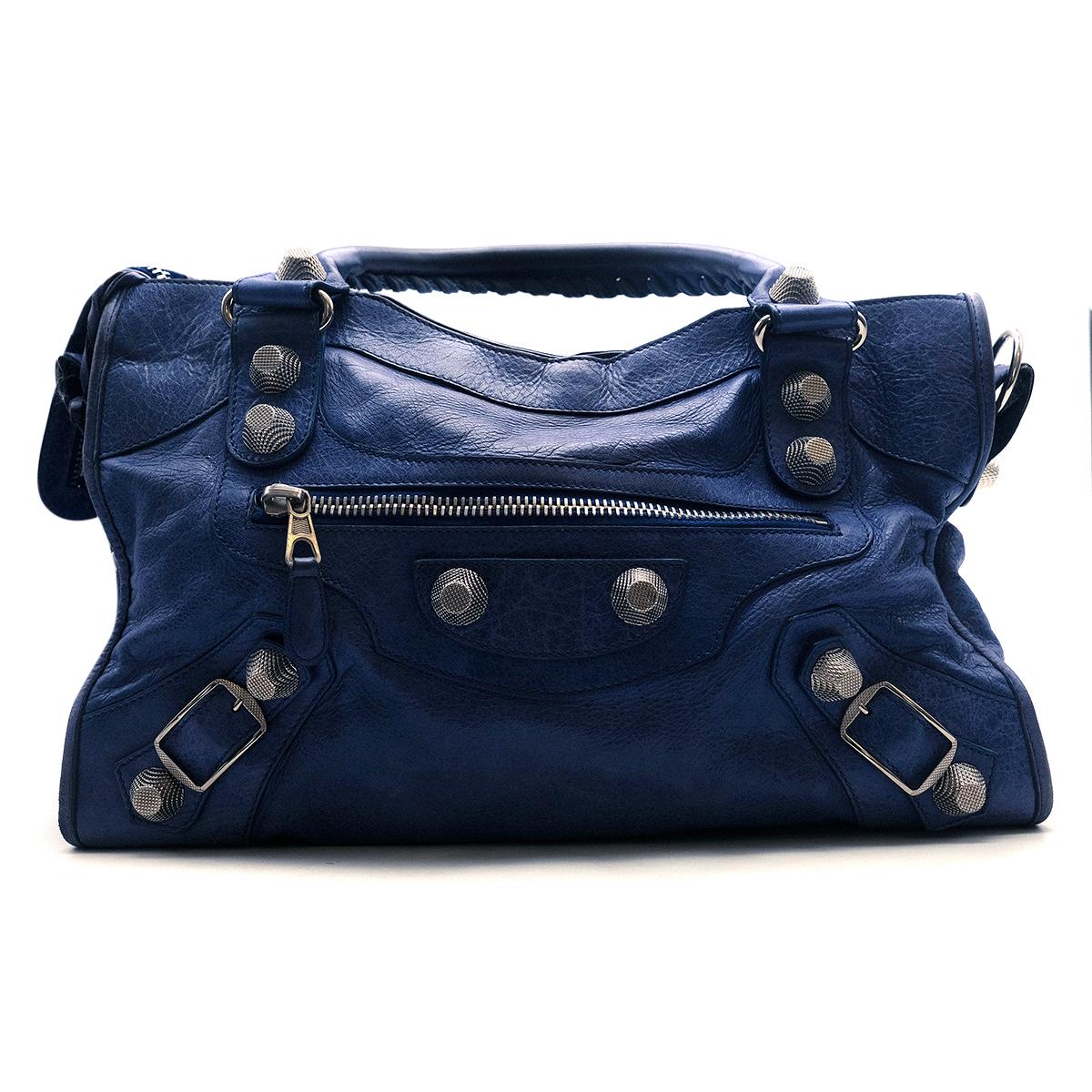 Balenciaga Classic Blue City Bag In Good Condition In London, GB