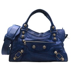 Balenciaga klassische blaue Stadttasche