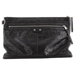 Balenciaga Classic City Clip Pouch Leather Large