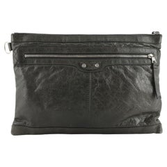 Balenciaga Classic City Clip Pouch Leather Large
