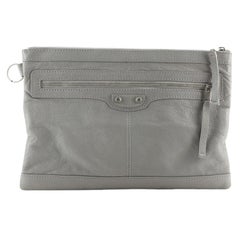Balenciaga Classic City Clip Pouch Leather Medium
