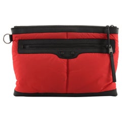 Balenciaga Classic City Clip Pouch Nylon with Leather Medium