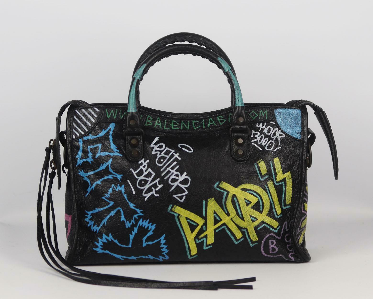 balenciaga graffiti handbag