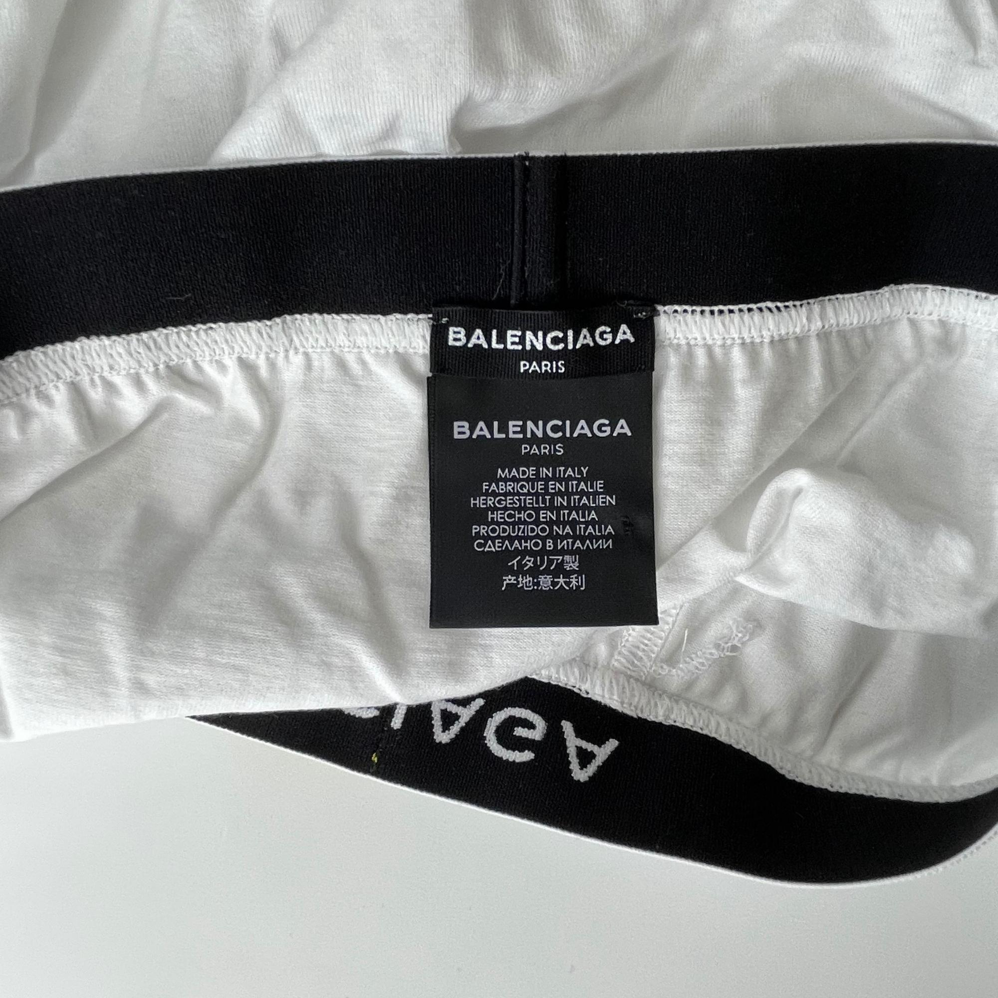Gray Balenciaga Power of Dreams Classic Logo White Boxers (Small) 3 set