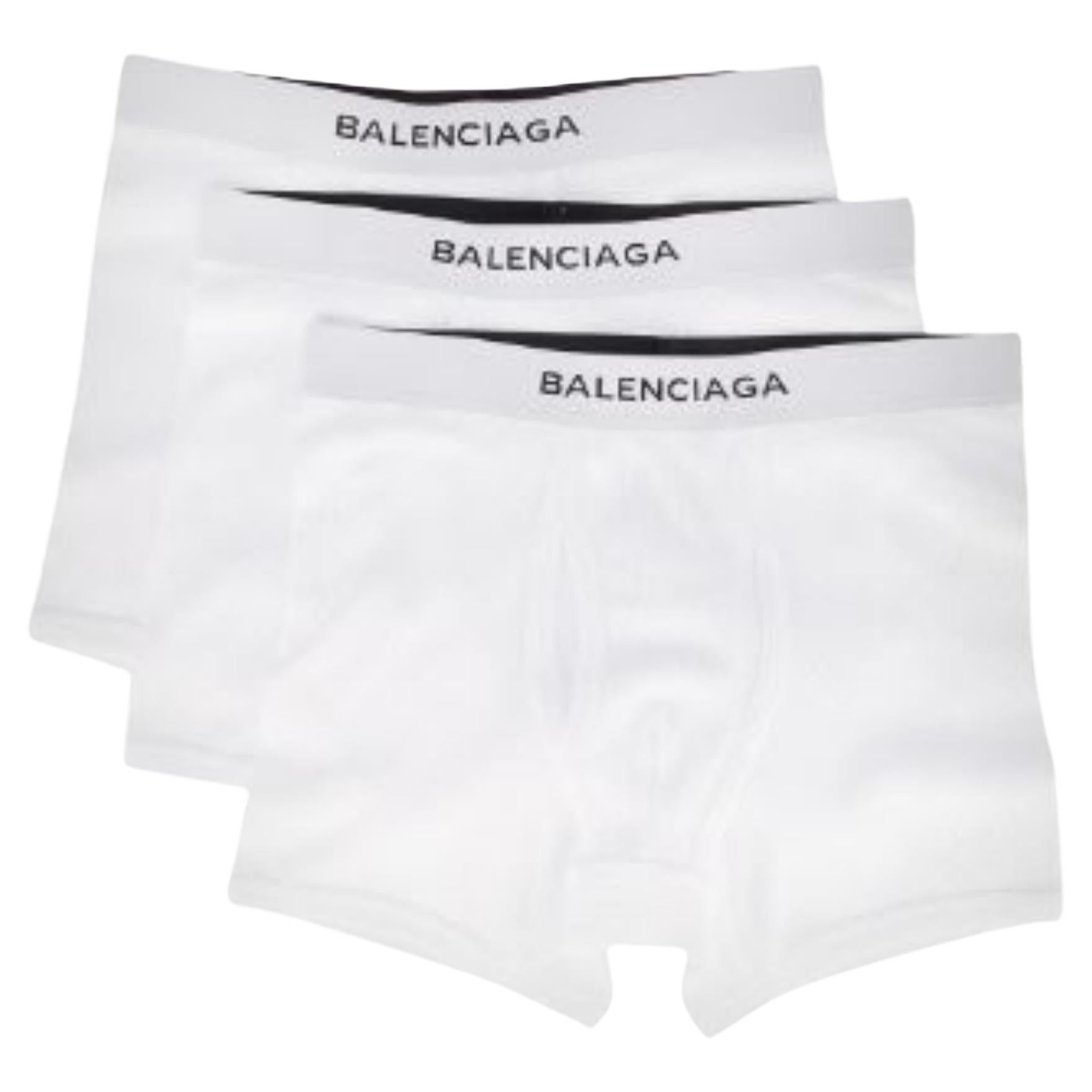 Balenciaga Power of Dreams Classic Logo White Boxers (Small) 3 set