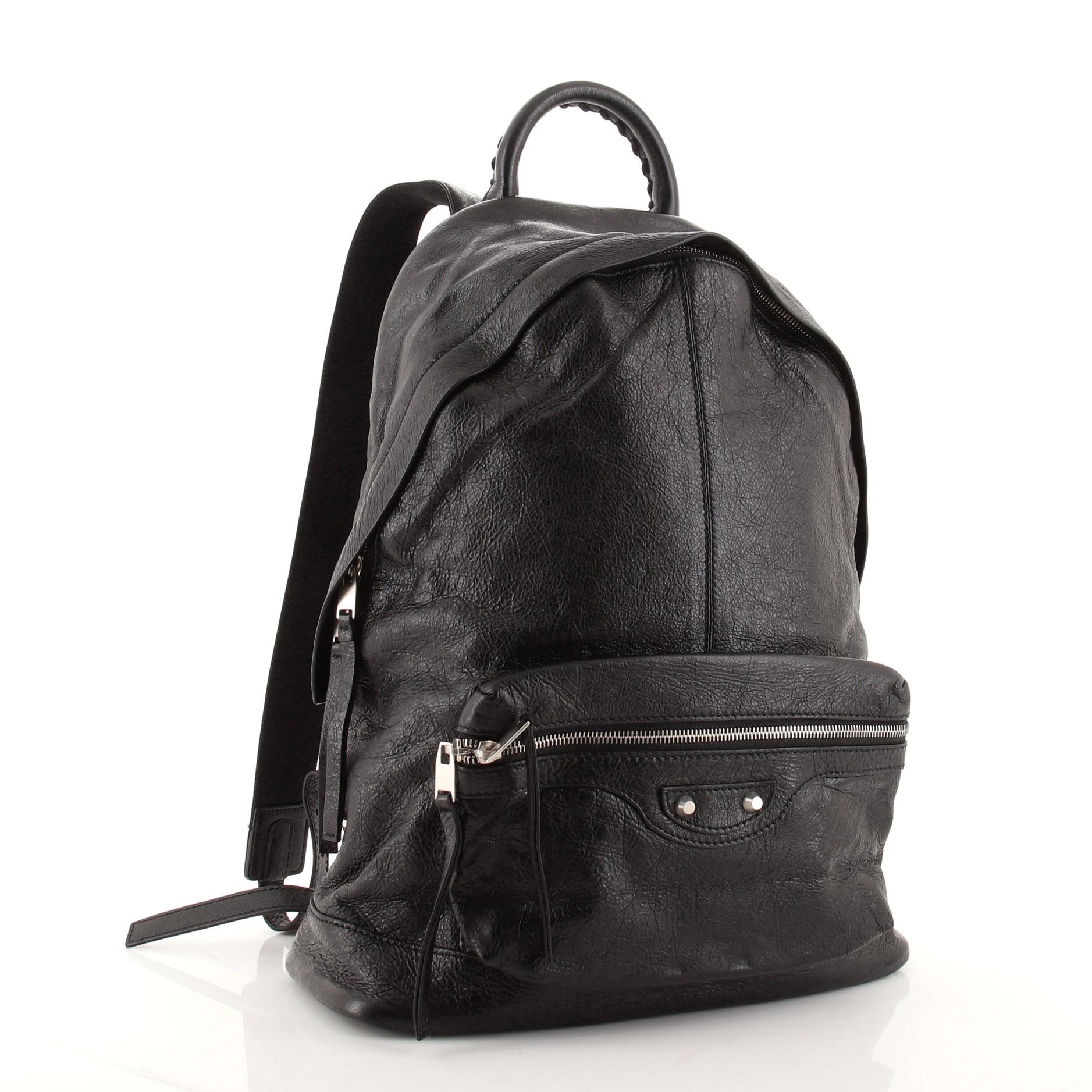 balenciaga leather backpack