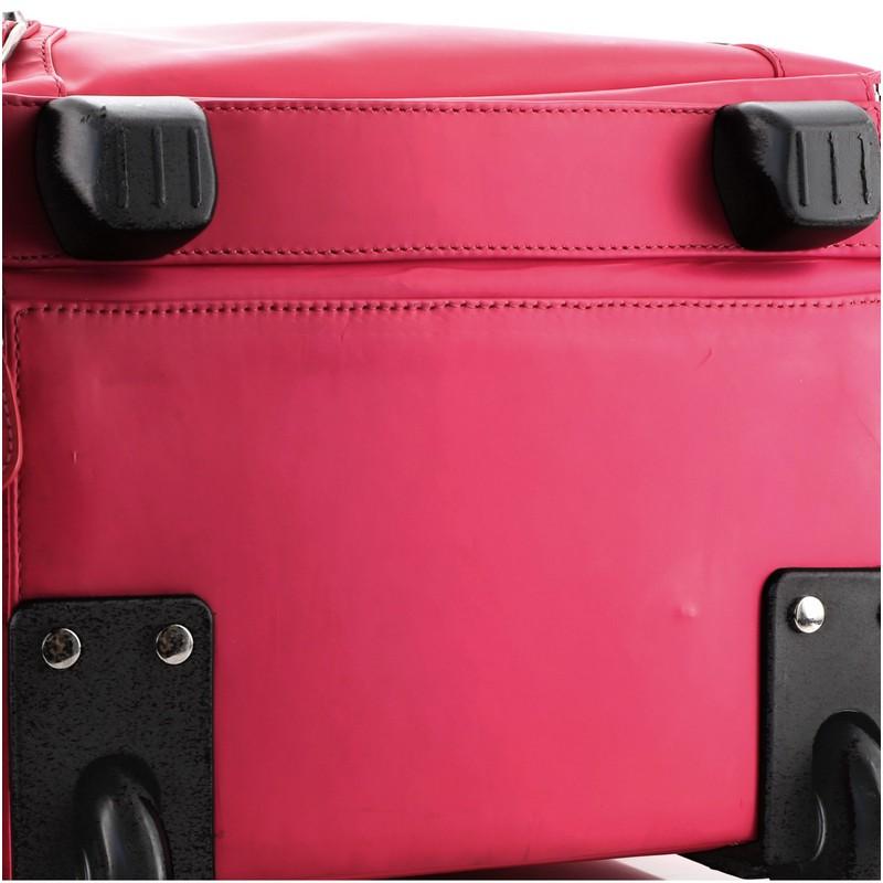 Red Balenciaga Classic Studs Carry On Rolling Luggage Leather Medium