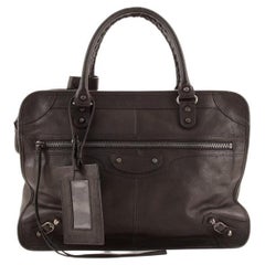 Balenciaga Classic Studs Double Zip Briefcase Leather Large