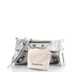 Balenciaga Classic Studs Envelope Strap Clutch Leather
