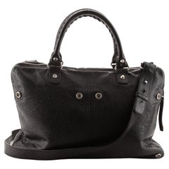 Balenciaga Classic Studs Pocket Briefcase Leather