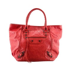 Balenciaga Classic Studs Sunday Tote Leather Small