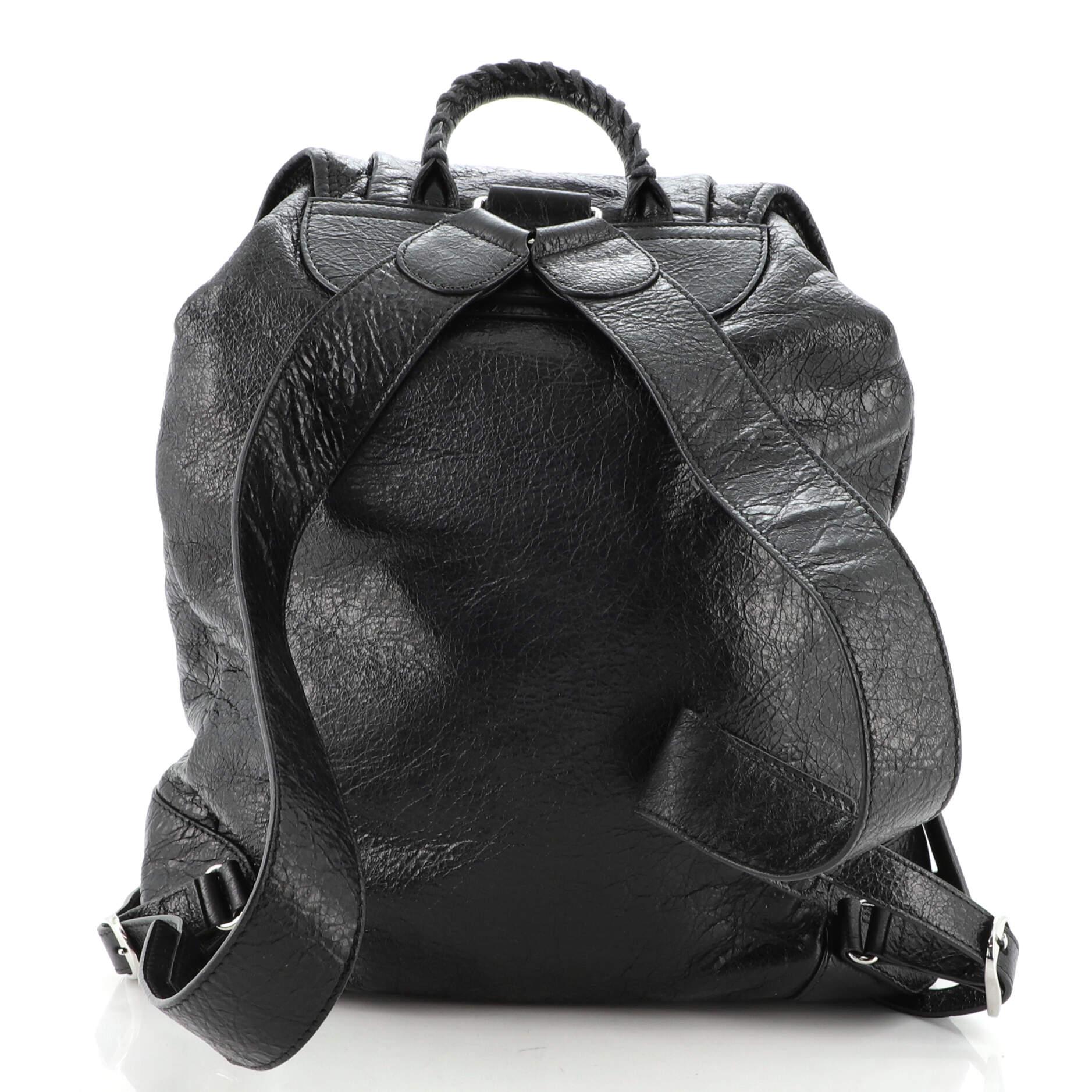 Balenciaga Classic Traveler Backpack Leather Extra Small Exterior Materia In Good Condition In NY, NY