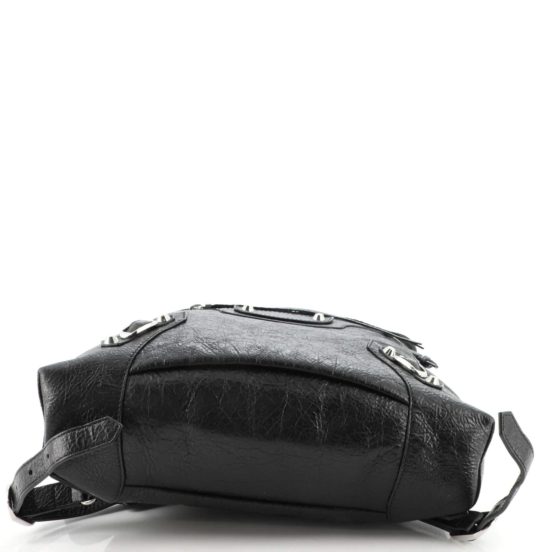 Women's or Men's Balenciaga Classic Traveler Backpack Leather Extra Small Exterior Materia