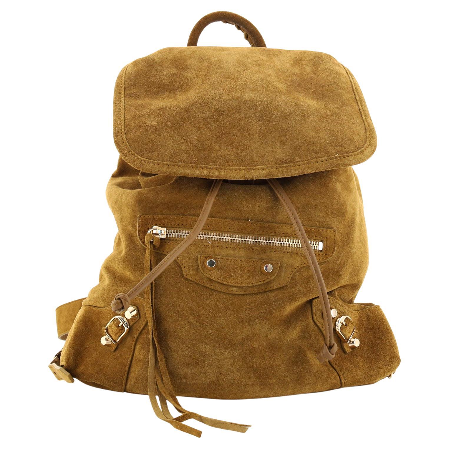 Balenciaga Classic Traveler Backpack Suede Extra Small at 1stDibs