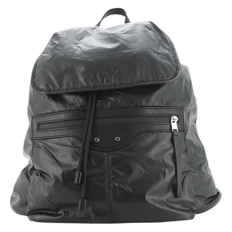 Balenciaga Classic Traveller Sac à dos en nylon et cuir