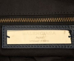 Balenciaga Classic Work Motorcycle Bag SS15 Bleu Obscur Agneau Leather Authentic