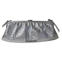 Balenciaga Cloud Crackled Metallic Leather Cross-Body Bag