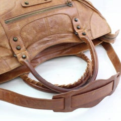 Balenciaga Cognac Brown The City 2way 866421 Orange Leather Shoulder Bag