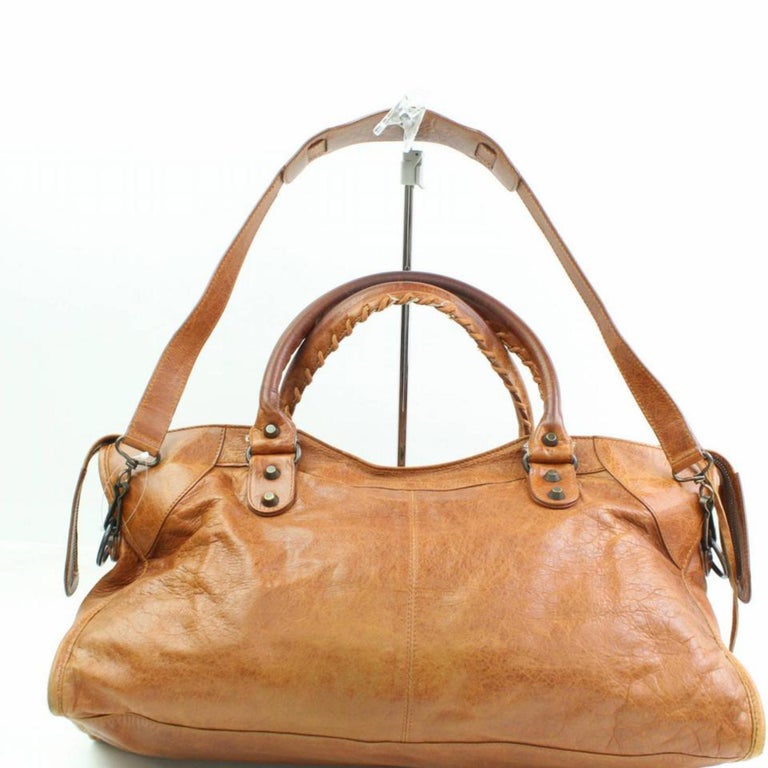 Balenciaga Cognac Brown The City 2way 866421 Orange Leather Shoulder Bag  For Sale at 1stDibs | balenciaga brown bag, vintage balenciaga shoulder bag
