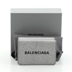 Balenciaga Coin Wallet Glitter Leather