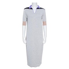 Balenciaga Colorblock-Muster Strick-Shift-Midi-Dress M