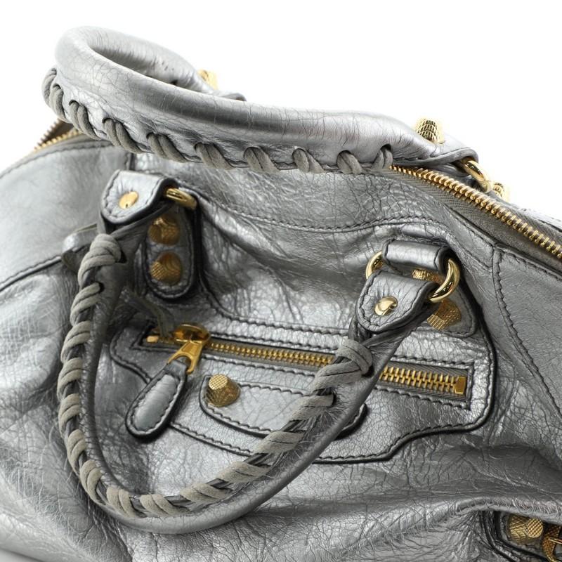 Balenciaga Convertible Bowling Bag Classic Studs Leather Mini  In Good Condition In NY, NY