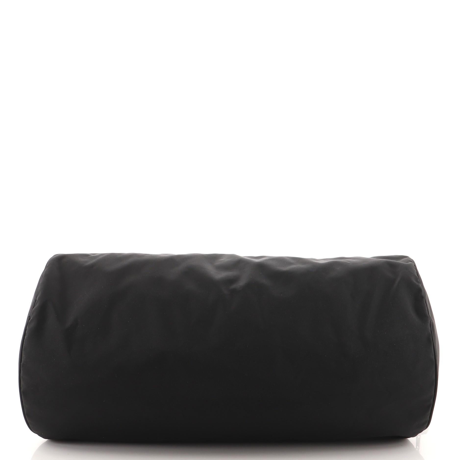 Black Balenciaga Convertible Wheel Duffle Bag Nylon Small