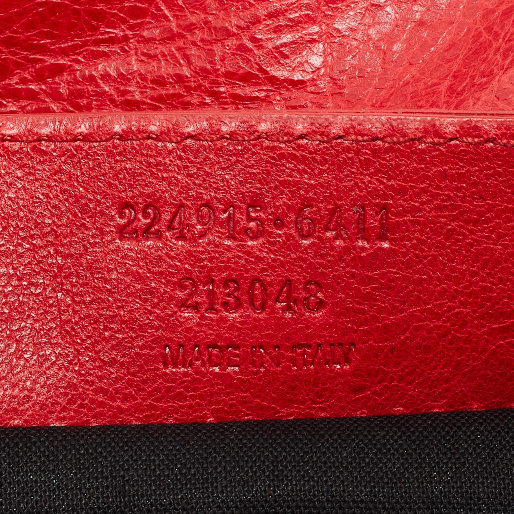 Balenciaga Coquelicot Leather Classic RH Envelope  8