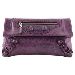 Balenciaga Covered Giant Brogues Envelope Clutch Leather