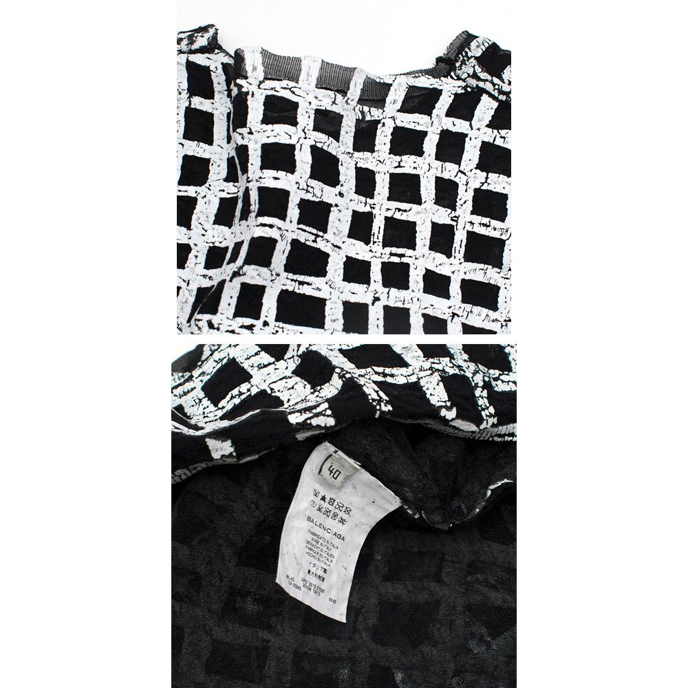 Balenciaga Crackled Check Top  IT 40 For Sale 5